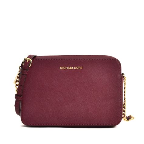 michael kors jet set crossbody merlot